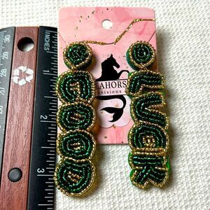 Good Luck St. Pattys Day Seed Bead Earrings